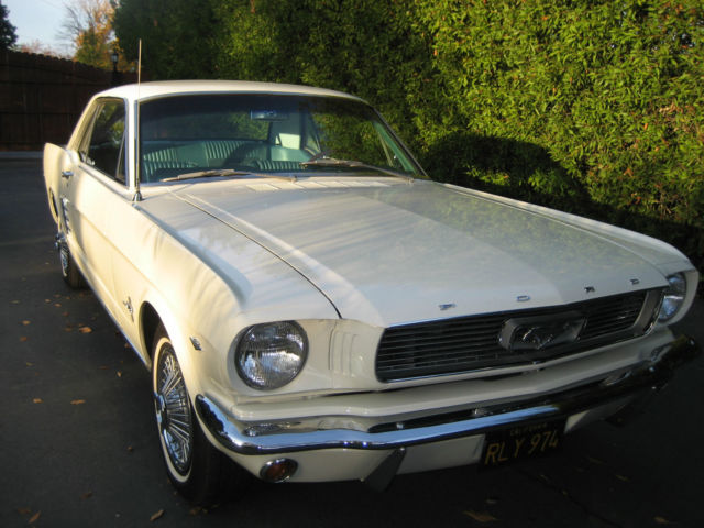 1966  white Ford Mustang Coupe