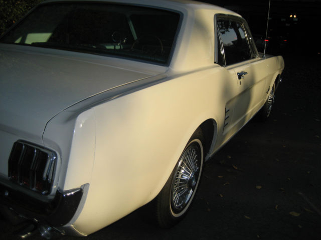 1966  white Ford Mustang Coupe