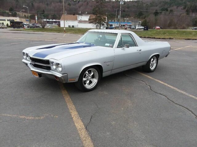 1970 Silver w/ blue stripes Chevrolet El Camino Standard Cab Pickup