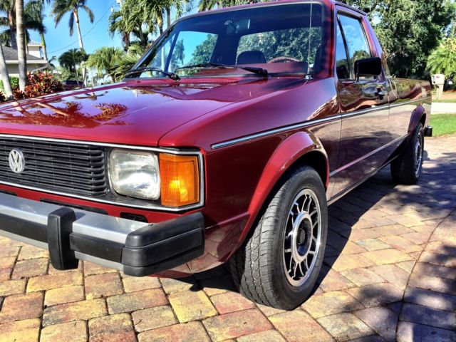 1981 Burgundy Volkswagen Pick up Truck Standard Cab Pickup