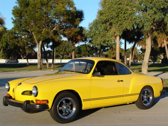 1974 Yellow Volkswagen Karmann Ghia Coupe