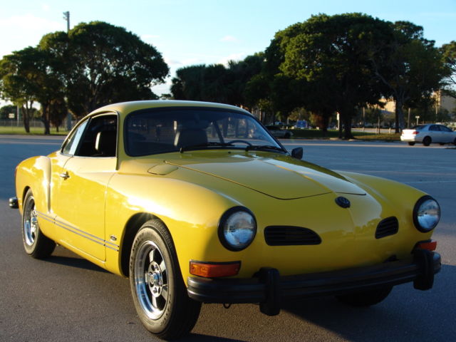 1974 Yellow Volkswagen Karmann Ghia Coupe