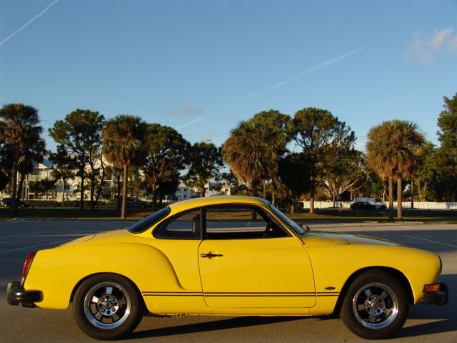 1974 Yellow Volkswagen Karmann Ghia Coupe