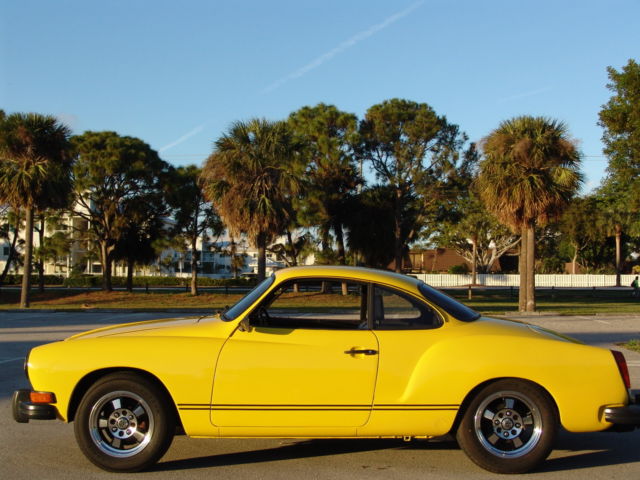 1974 Yellow Volkswagen Karmann Ghia Coupe