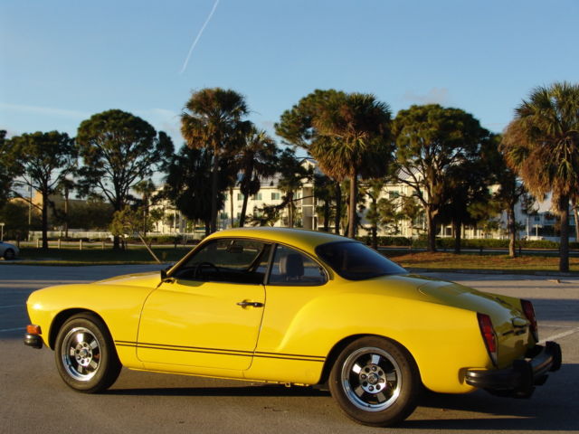 1974 Yellow Volkswagen Karmann Ghia Coupe