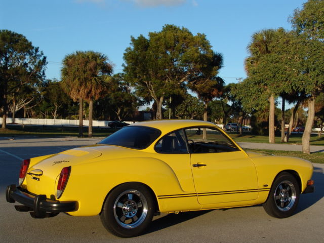 1974 Yellow Volkswagen Karmann Ghia Coupe