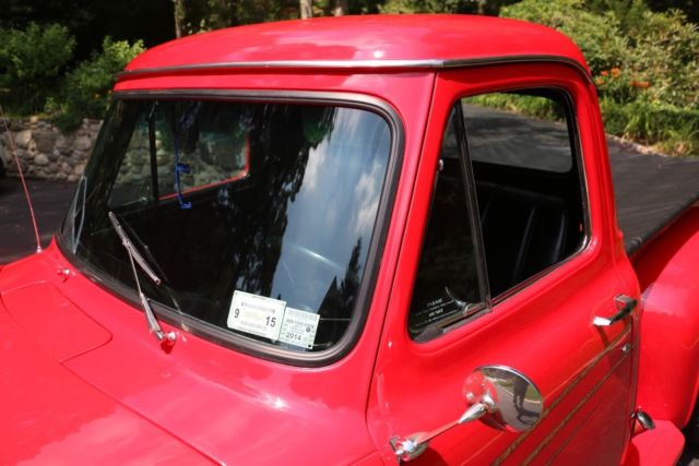 1955 Red Ford F-100 Standard Cab Pickup