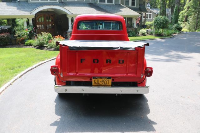 1955 Red Ford F-100 Standard Cab Pickup