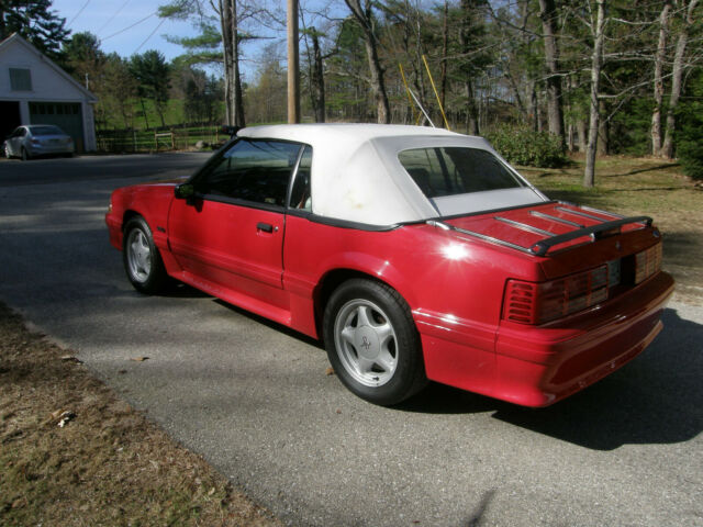 1991 Red Ford Mustang Convertible