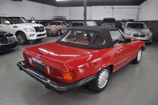 1988 Red Mercedes-Benz SL-Class Convertible