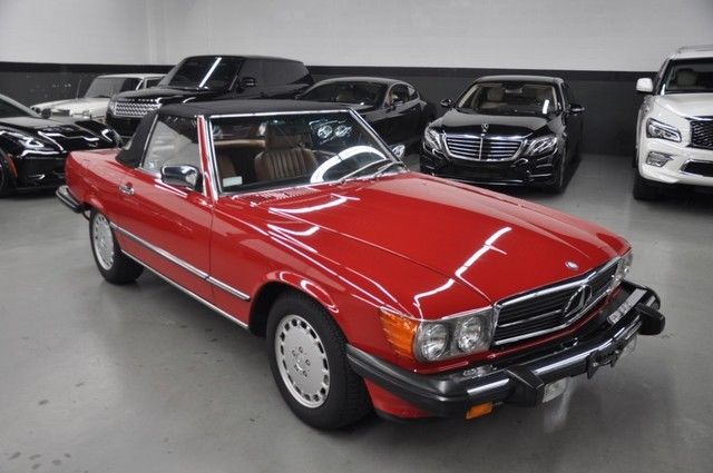 1988 Red Mercedes-Benz SL-Class Convertible