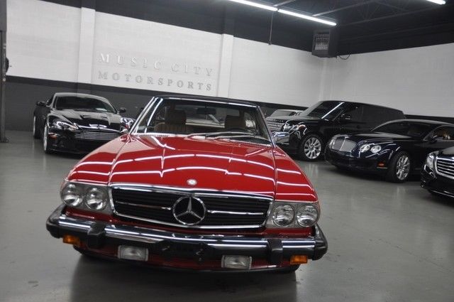 1988 Red Mercedes-Benz SL-Class Convertible
