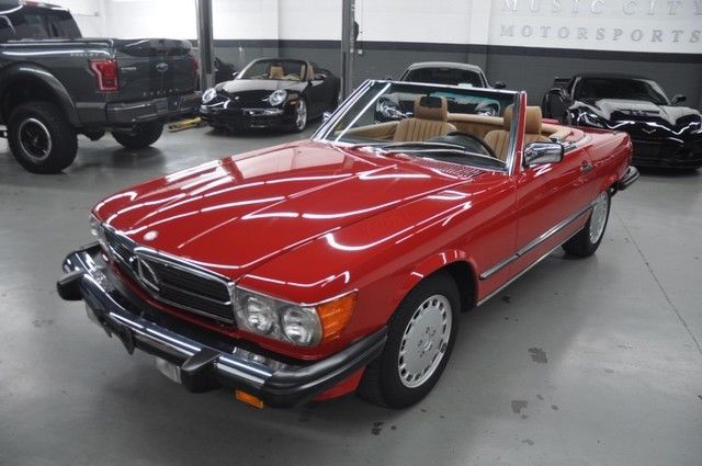 1988 Red Mercedes-Benz SL-Class Convertible