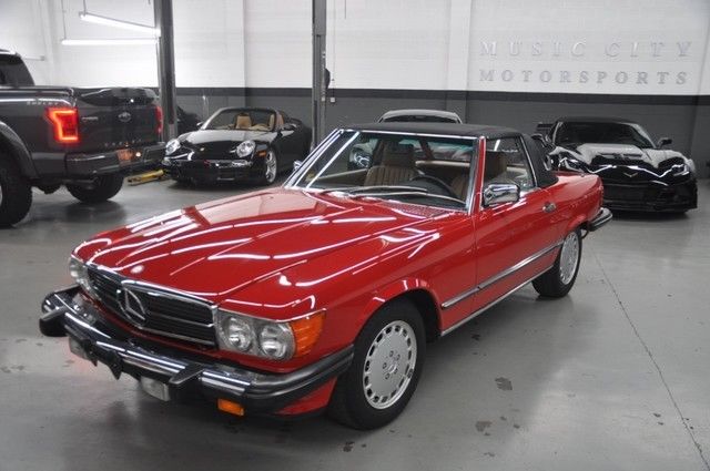 1988 Red Mercedes-Benz SL-Class Convertible
