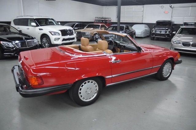 1988 Red Mercedes-Benz SL-Class Convertible