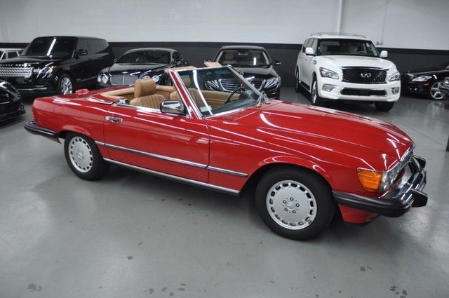 1988 Red Mercedes-Benz SL-Class Convertible