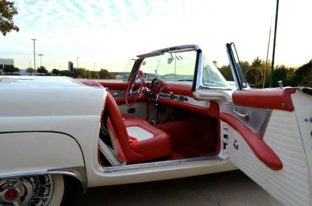 1956 White Ford Thunderbird Convertible