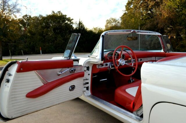 1956 White Ford Thunderbird Convertible