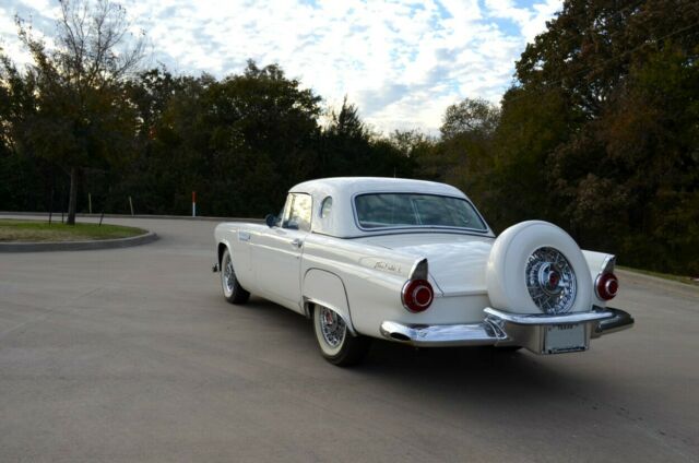 1956 White Ford Thunderbird Convertible