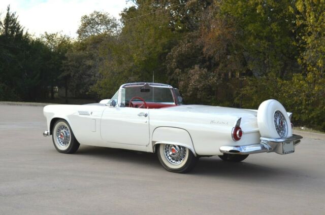 1956 White Ford Thunderbird Convertible