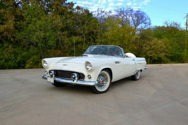 1956 White Ford Thunderbird Convertible
