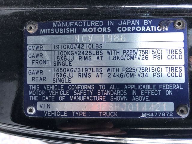 1986 Mitsubishi Montero