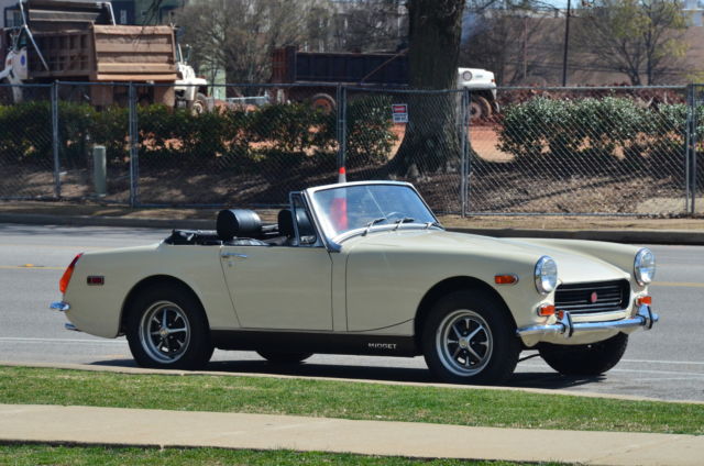 1973 White MG Midget Convertible