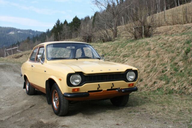1974 Yellow Ford Escort Sedan