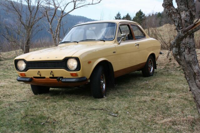 1974 Yellow Ford Escort Sedan