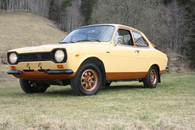 1974 Yellow Ford Escort Sedan