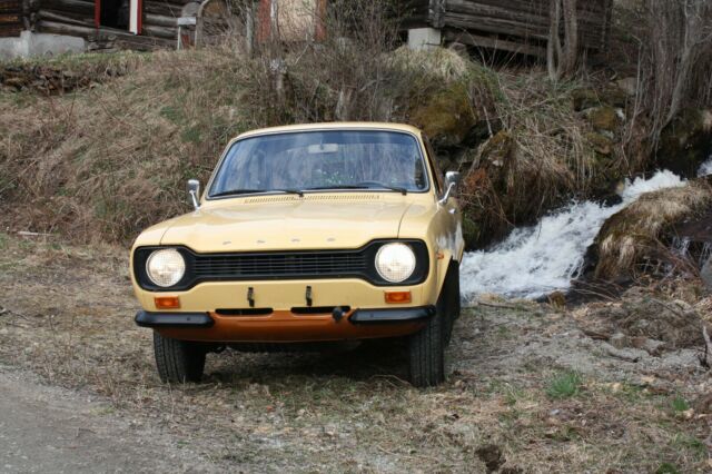 1974 Yellow Ford Escort Sedan