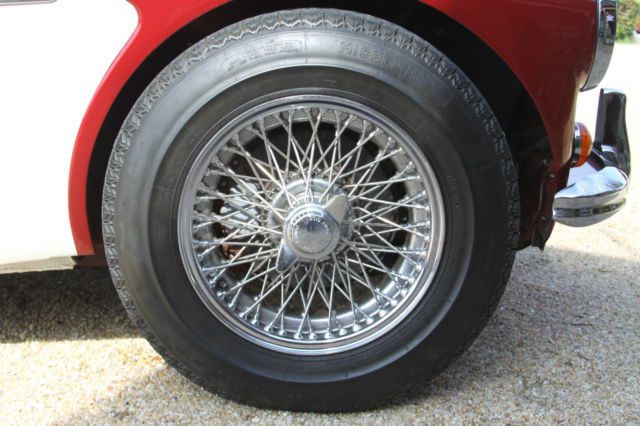 1967 Red and White Austin Healey 3000 Convertible