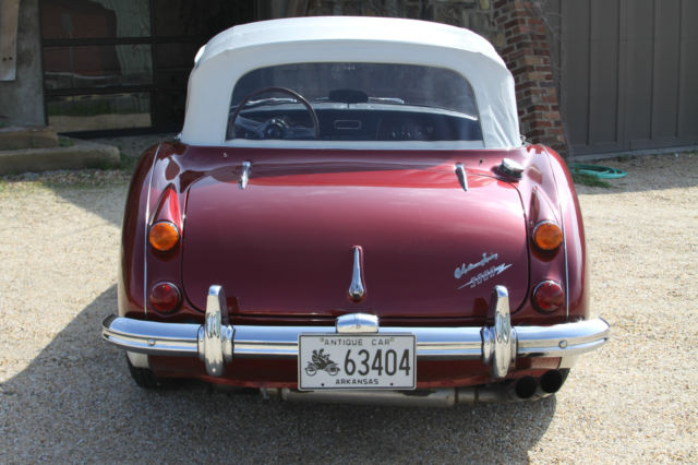1967 Red and White Austin Healey 3000 Convertible