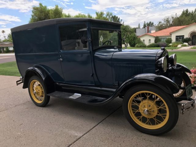 1929 Blue Ford Model A Panel Truck