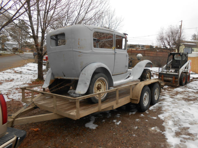 1931 black and gray Ford Model A 2 door