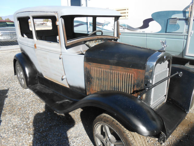 1931 black and gray Ford Model A 2 door