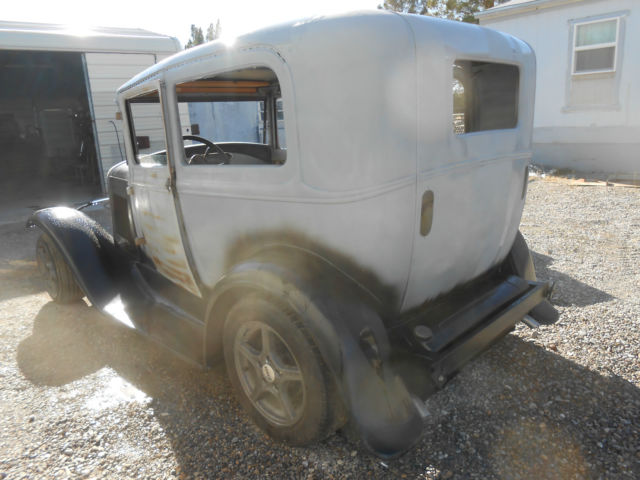 1931 black and gray Ford Model A 2 door