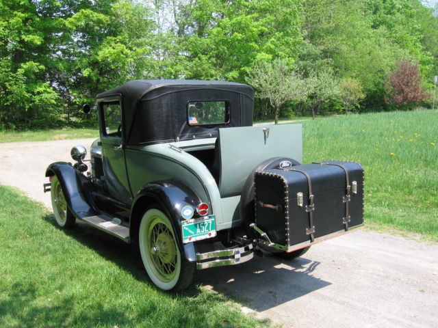 1929 Dawn Gray and  Black Ford Model A business coupe