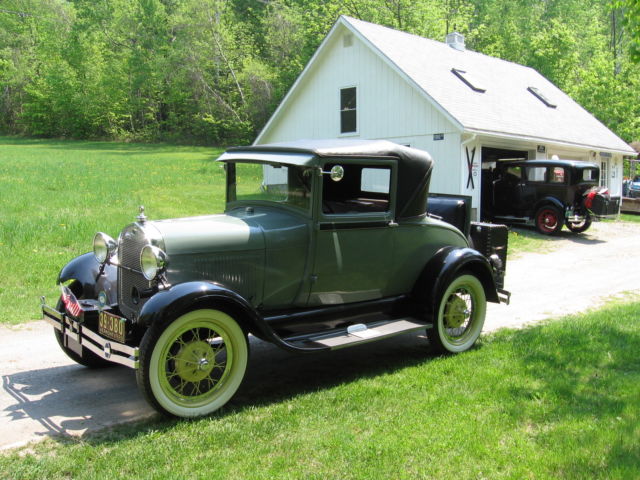 1929 Dawn Gray and  Black Ford Model A business coupe