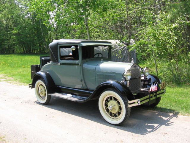 1929 Dawn Gray and  Black Ford Model A business coupe