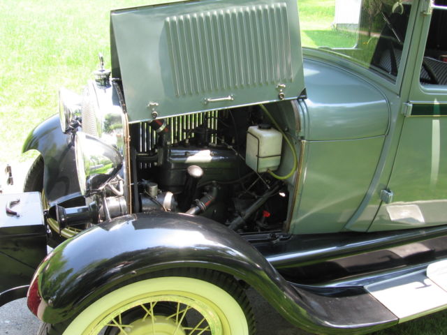 1929 Dawn Gray and  Black Ford Model A business coupe