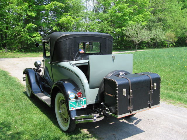 1929 Dawn Gray and  Black Ford Model A business coupe