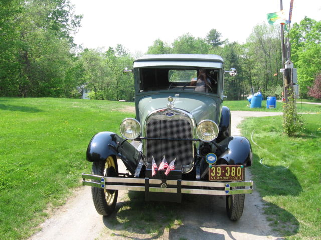 1929 Dawn Gray and  Black Ford Model A business coupe