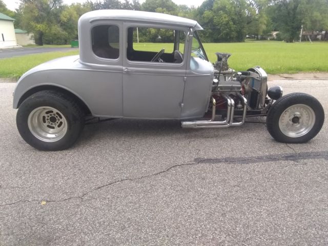 1930 Silver Ford Model A coupe