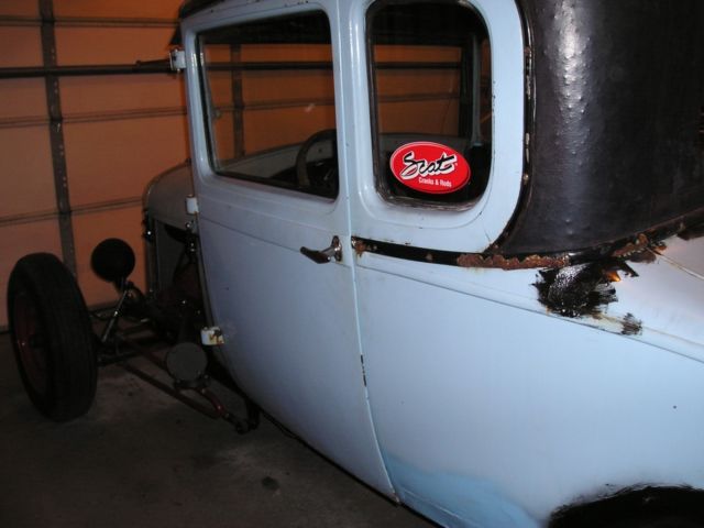 1928 blue Ford Model A Coupe