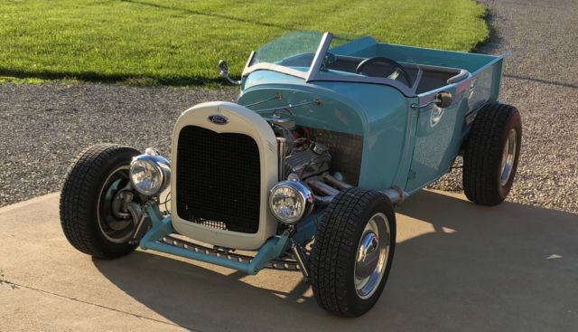 1928 Blue Ford Model A Convertible
