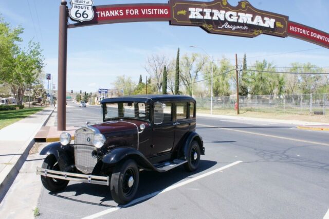 1930 Maroon, Black Ford Model A V8
