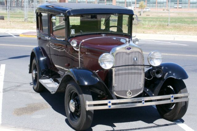 1930 Maroon, Black Ford Model A V8