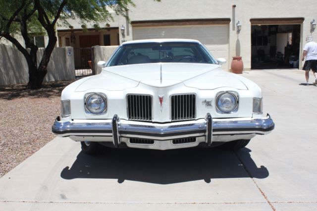 1973 White Pontiac Grand Prix Coupe