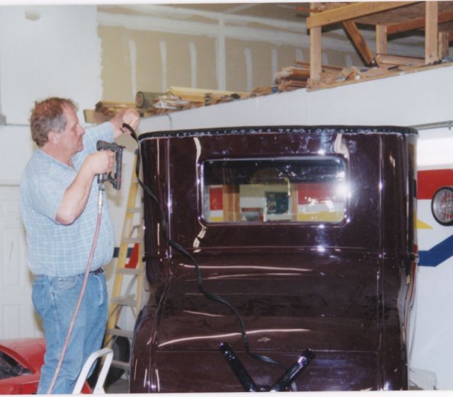1927 Burgundy Ford Model T Coupe